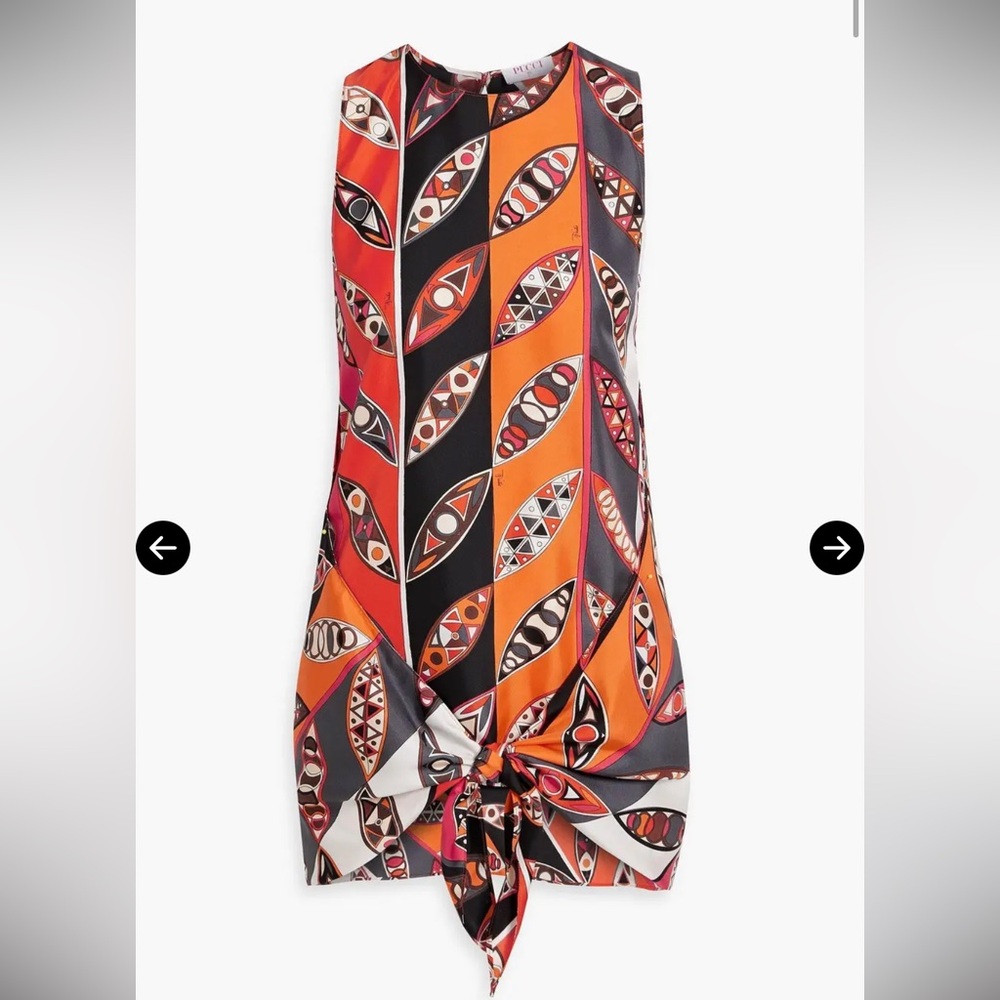 Emilio Pucci Orange Black Sarong Top